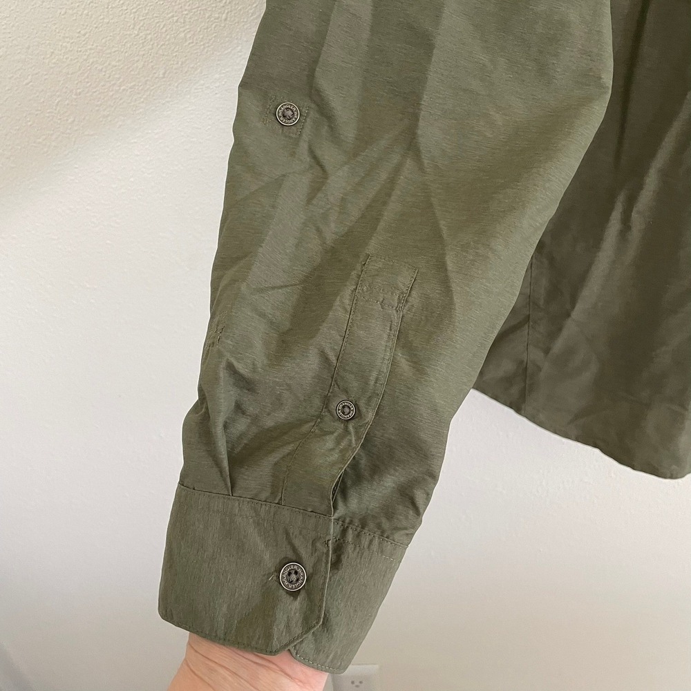 Wrangler ATG Shirt Olive Green Long Sleeve Button Down Mens XL Gorpcore Workwear - Picture 7 of 7